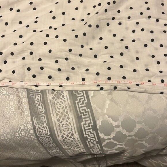 Lush Ivory Black Polka Dot Crossover Wrap Dress Size Small - Picture 12 of 13